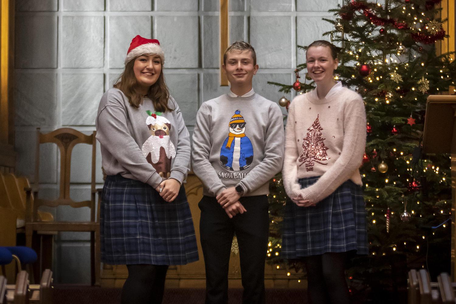 Festive sweaters help students raise funds for AJ Bursary