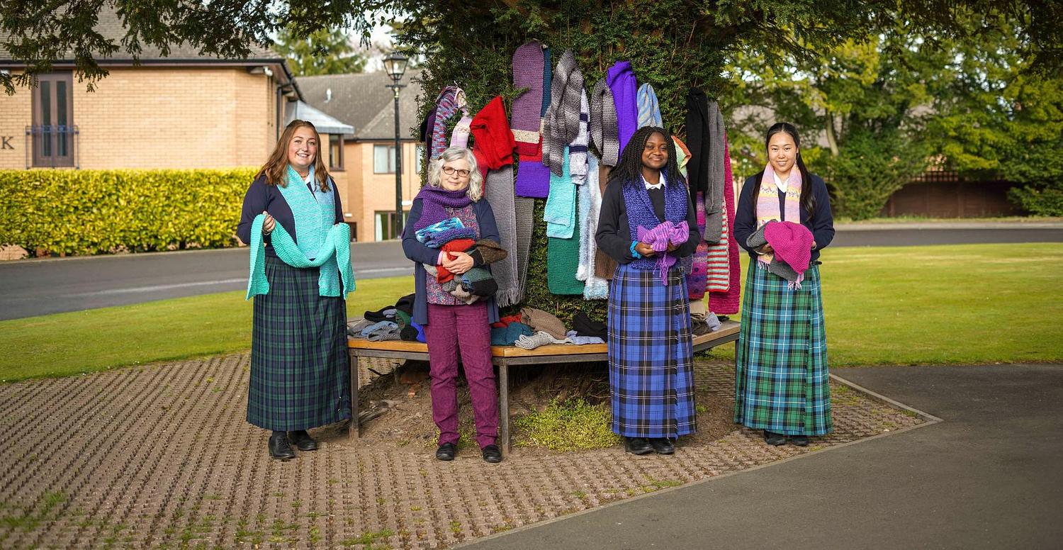 Strathallan community knits 73 scarves for the homeless
