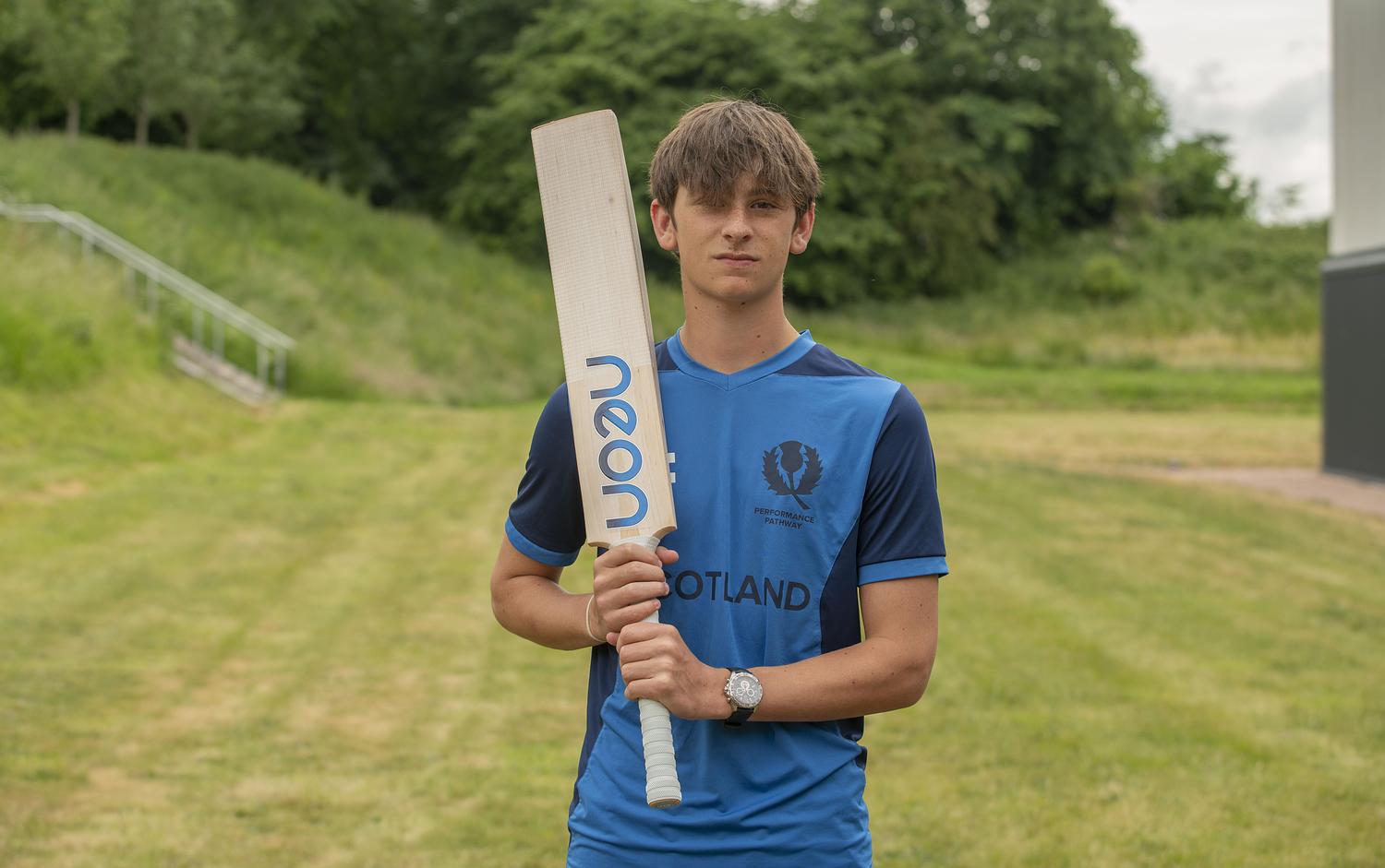 From Wickets to Woodwork: Strathallan Student Bats for success with Scottish Cricket Selection
