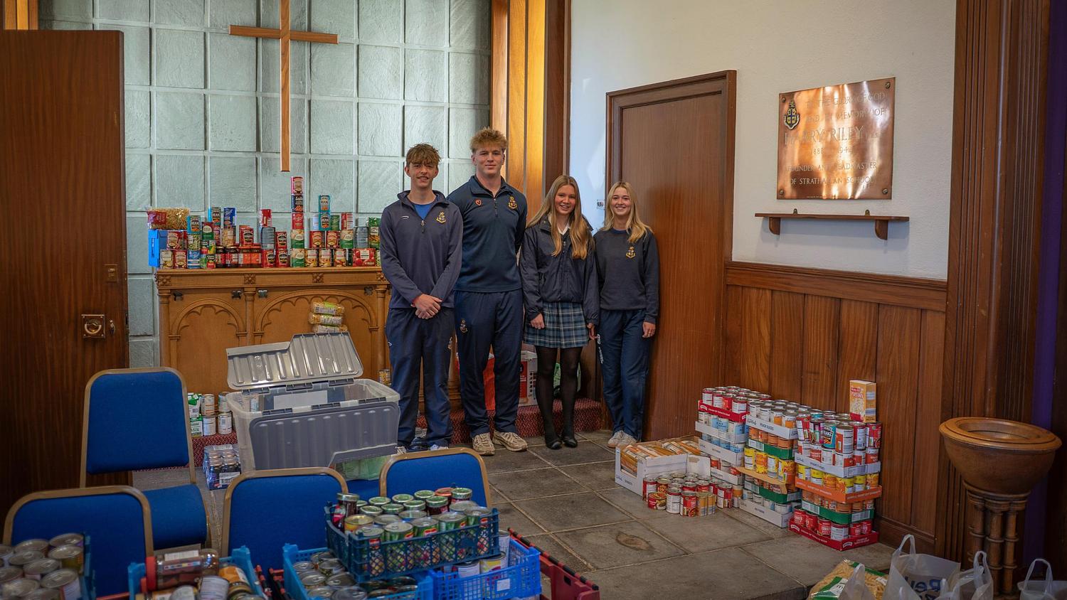 Strathallan pupils collect over 1,500 food items to support Perth families in need