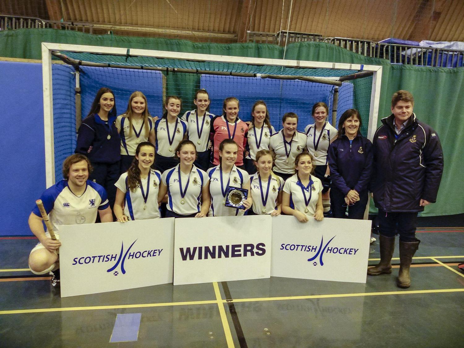 Strathallan U18s girls secure Indoor Cup victory for the second year running 